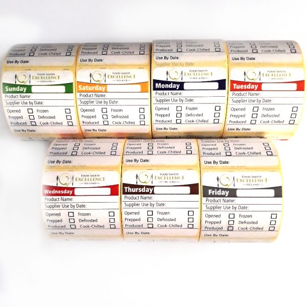 Coloured Date Labels - Food Safety Products | Food Safety Excellence Ireland